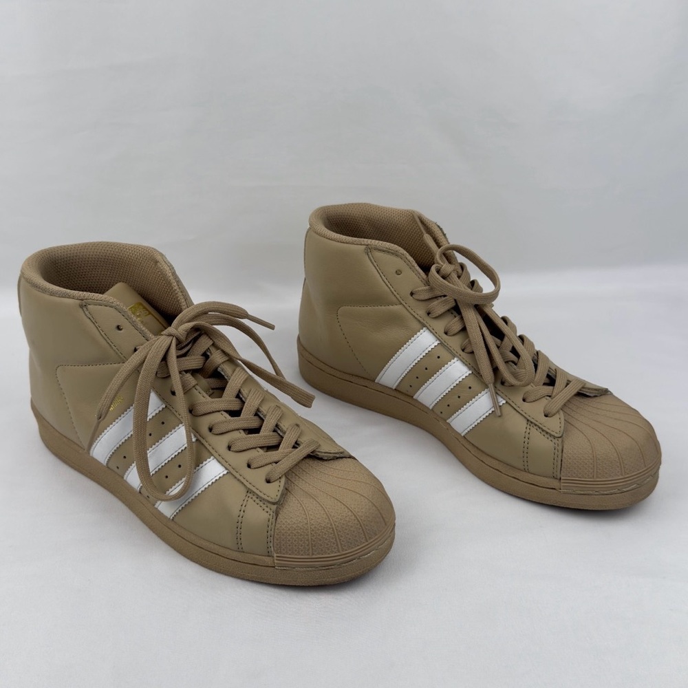 Adidas Pro Model Mid CG5074 Khaki Tan High Top Sneakers Men’s Sz 7